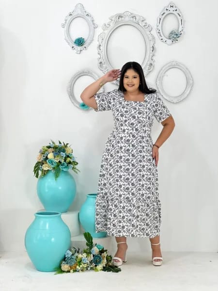 Vestido Longo Evangélico em Duna 🌸